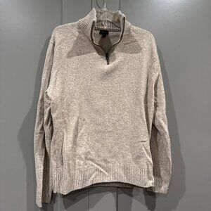 J.Crew Rugged Merino Wool Half-Zip Sweater | XL| Barley | $118